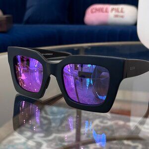 Diff Sunglasses - Black Frame + Purple Lenses, Polarized